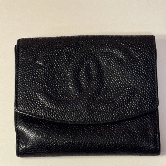 CHANEL Caviar Skin Black Leather Wallet - Picture 13 of 14